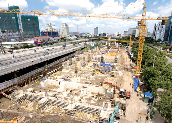 Ben Thanh – Suoi Tien Metro route under construction
