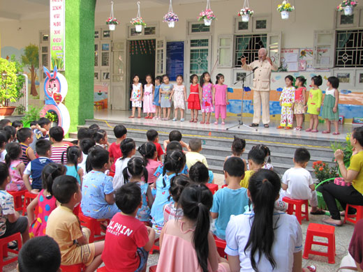 Uncle Ho’s image illustrated in Hoa Dua pre-school in Ben Tre city. (Photo: bentre.gov.vn)