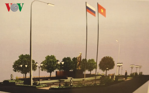 Model of the square and Ho Chi Minh monument in Ulianovsk (Photo: vov.vn)