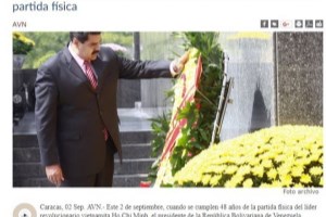 Venezuelan President Maduro praises President Ho Chi Minh