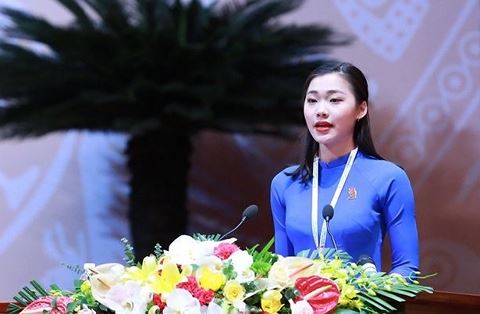 Nguyen Thach Thao in her speech at the event