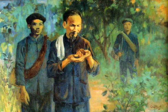 Oil painting on homeland soil by Pham Cong Thanh