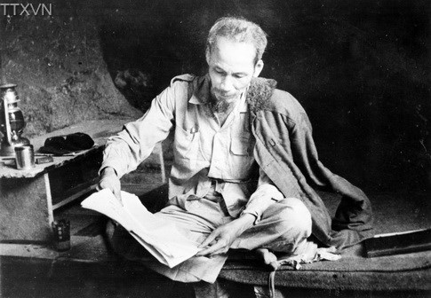 President Ho Chi Minh worked from a cave in Viet Bac in 1951