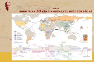 Map on Uncle Ho's 30-year national salvation journey made public