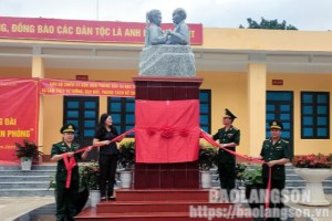 "Uncle Ho and Border Guard soldiers" Monument completed in northern province