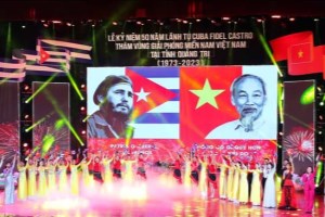 Grand ceremony marks 50th anniversary of Cuban leader Fidel Castro’s visit to Quang Tri