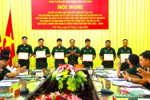 Tra Vinh Border Guards summarizes 3 years of implementing Conclusion 01