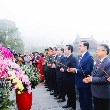 Offering incense to commemorate President Ho Chi Minh's mother